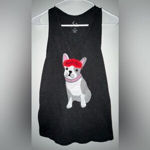 PJ Couture Sleepwear Shirt Women’s Shirt Top Size Small S Gray French Bulldog